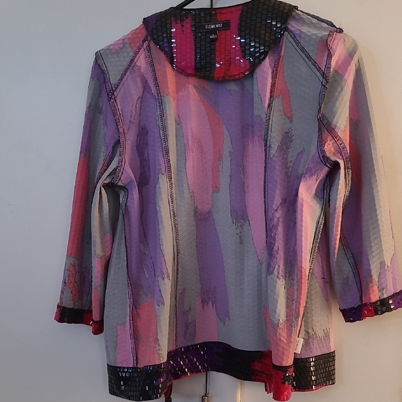 Sequin Blazer Jacket Size S - Pink  Purple and Black - Picture 10 of 13